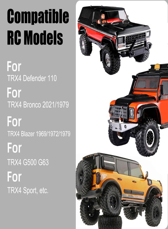 AMK TRX4 TRX6 Chassis Armor Upgrade Set 7Pcs - Metal Chassis Armor, Axle Protector, Skid Plate & Electronics Box Armor for 1/10 RC Crawler TRX4 TRX6 82046-4 92076-4 K5 Upgrade - Image 2